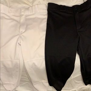 Kids/ Girls Black and white softball pants